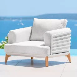 Best Salotto da giardino alluminio 2 posti 3 pezzi Monte Carlo Bianco e grigio chiaro Salotto Da Balcone|Salotto Da Giardino