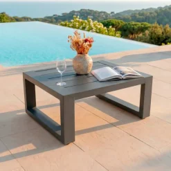 Online Salotto da giardino alluminio 4 posti 4 pezzi Elba Grigio Salotto Da Giardino