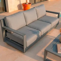 New Salotto da giardino alluminio 5 pezzi Elba Grigio Salotto Da Giardino