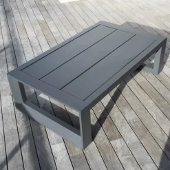 Clearance Salotto da giardino alluminio 5 pezzi Elba Grigio antracite e grigio chiaro Salotto Da Giardino