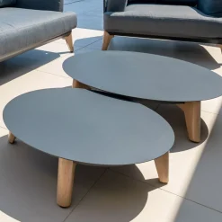 Salotto da giardino alluminio 7 posti 6 pezzi Monte Carlo Grigio antracite e beige Salotto Da Giardino