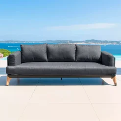 New Salotto da giardino alluminio 8 posti 6 pezzi Monte Carlo Grigio Salotto Da Giardino