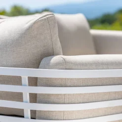 Sale Salotto da giardino alluminio 12 pezzi Monte Carlo Bianco e tortora Salotto Da Giardino