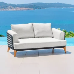 Outlet Salotto da giardino alluminio 12 pezzi Monte Carlo Grigio antracite e grigio chiaro Salotto Da Giardino
