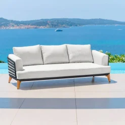 Outlet Salotto da giardino alluminio 12 pezzi Monte Carlo Grigio antracite e grigio chiaro Salotto Da Giardino