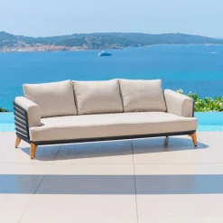 Outlet Salotto da giardino alluminio 12 pezzi Monte Carlo Grigio antracite e tortora Salotto Da Giardino