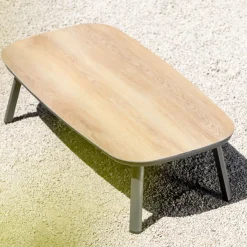 Clearance Salotto da giardino in alluminio 4 posti 4 pezzi Amalfi Grigio antracite e grigio chiaro Salotto Da Giardino