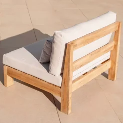 Salotto da giardino in legno di acacia 5 posti 4 pezzi Bornéo Salotto Da Giardino