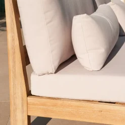 Salotto da giardino in legno di acacia 5 posti 4 pezzi Bornéo Salotto Da Giardino