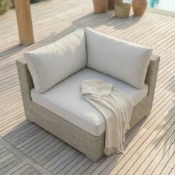 New Salotto da giardino in resina intrecciata 9 pezzi Palma Grigio Salotto Da Giardino