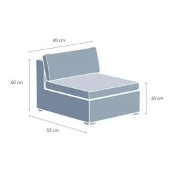 Salotto da giardino in resina intrecciata 4 posti 4 pezzi Palma Bianco e beige Salotto Da Giardino