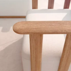 Clearance Salotto d'angolo da giardino teck 6 posti Java - Salotto Da Giardino