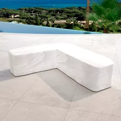 Clearance Salotto d'angolo da giardino teck 6 posti Java - Salotto Da Giardino