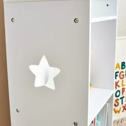 Scaffale bambino legno 4 scomparti (H154 cm) Stars Bianco