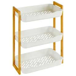 Scaffale da bagno a 3 livelli (H45 cm) Natureo Bianco