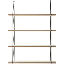 Scaffale da parete 4 ripiani (60 x 80 cm) Iris Nero