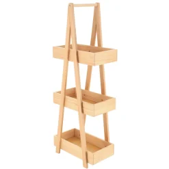 Scaffale in legno a 3 livelli (H80 cm) Piramide Naturale