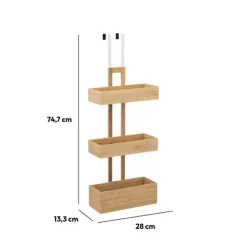 Scaffale per porta 3 ripiani (74 cm) Bambù Naturale
