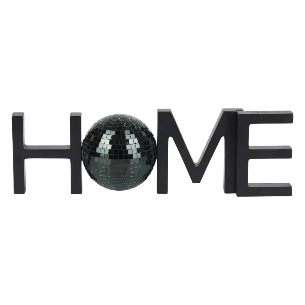 scritta decorativa in Legno Home Nero