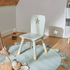 Sedia bambino legno (H50 cm) Stars Verde
