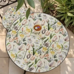 Sale Sedia bistro pieghevole in mosaico Lisse Pastel Salotto Da Balcone|Sedie Da Giardino