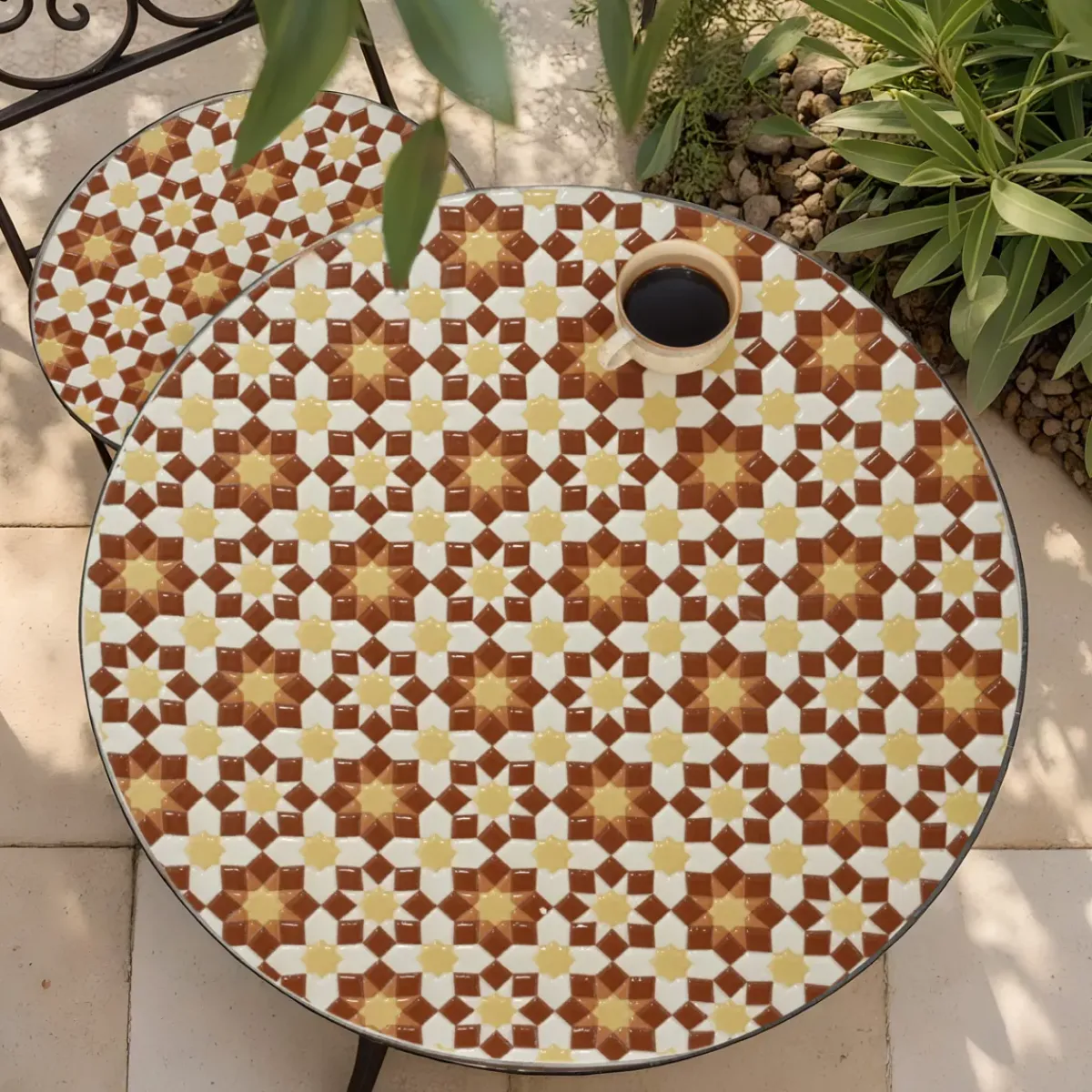 Clearance Sedia bistro pieghevole in mosaico Madrid Salotto Da Balcone|Sedie Da Giardino
