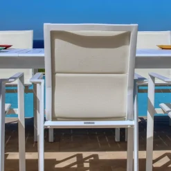 Hot Sedia con braccioli da giardino impilabile alluminio Portofino - Sedie Da Giardino