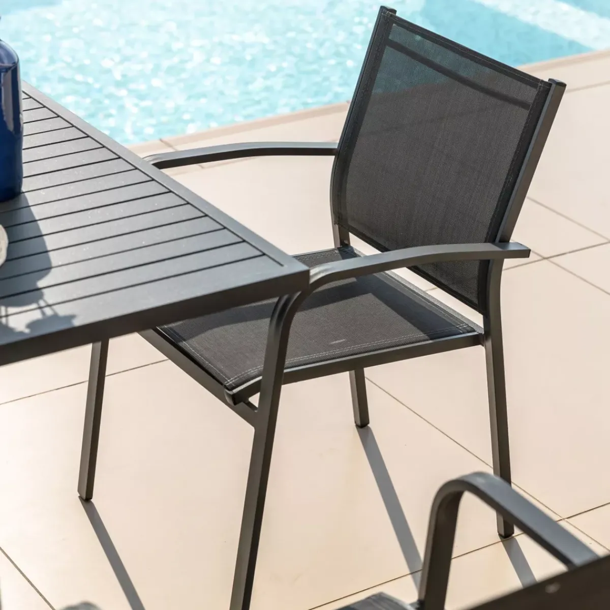 Discount Sedia da giardino alluminio impilabile Murano Grigio Sedie Da Giardino