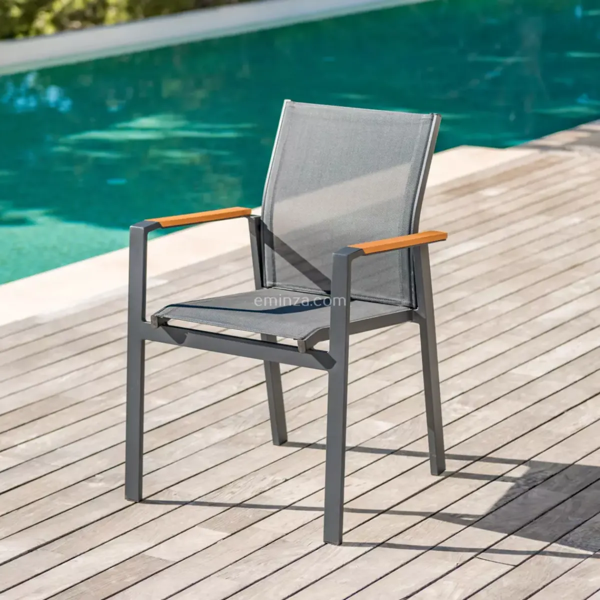 Best Sedia da giardino alluminio impilabile Bali - Grigio antracite Sedie Da Giardino