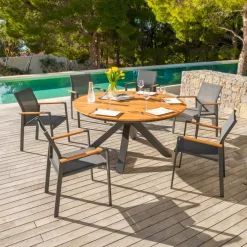 Best Sedia da giardino alluminio impilabile Bali - Grigio antracite Sedie Da Giardino