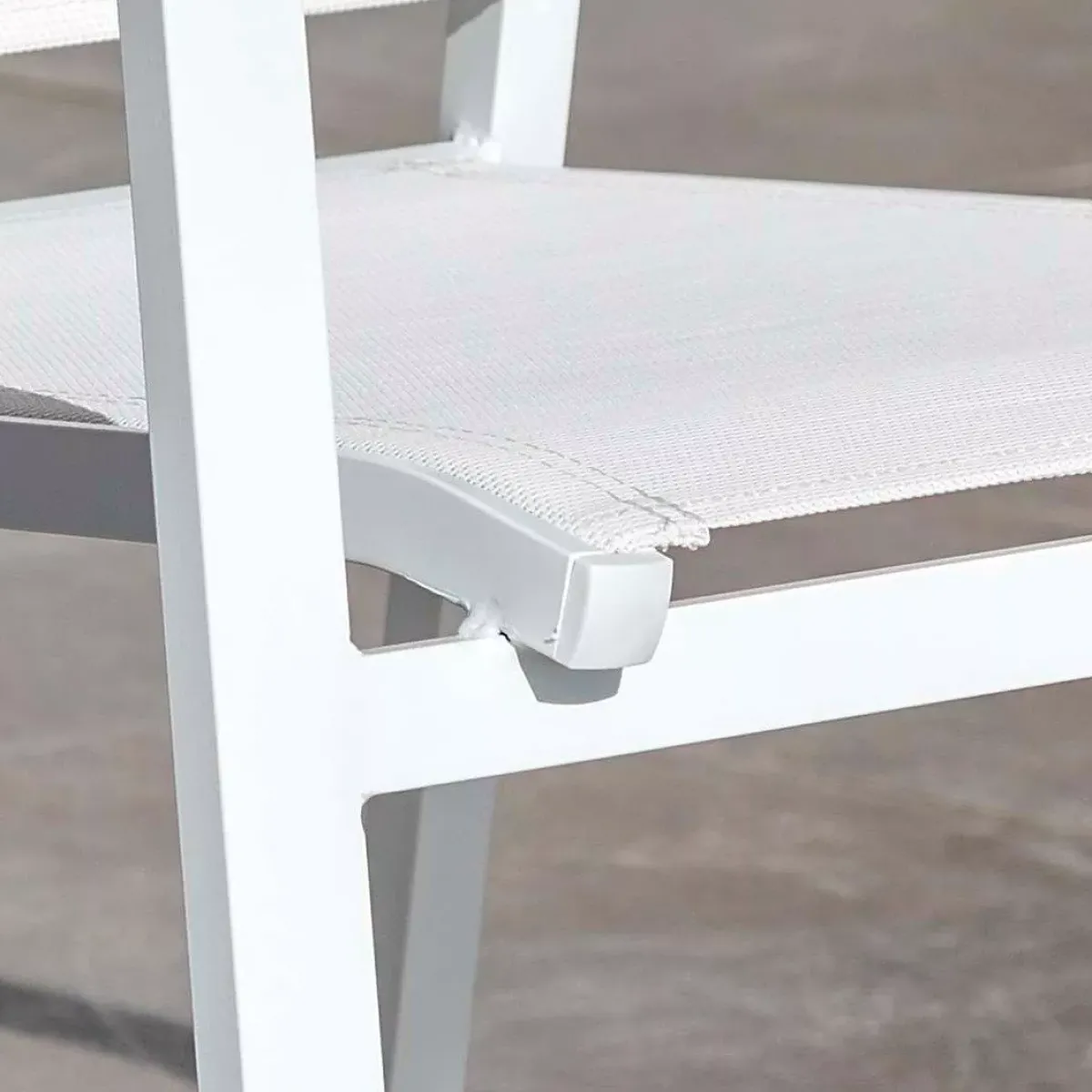Outlet Sedia da giardino con schienale alto in alluminio impilabile Murano Sedie Da Giardino