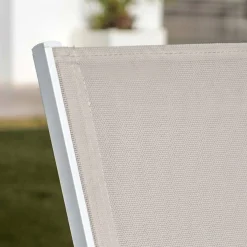 Online Sedia da giardino impilabile in alluminio con schienale alto Murano Bianco e tortora Sedie Da Giardino