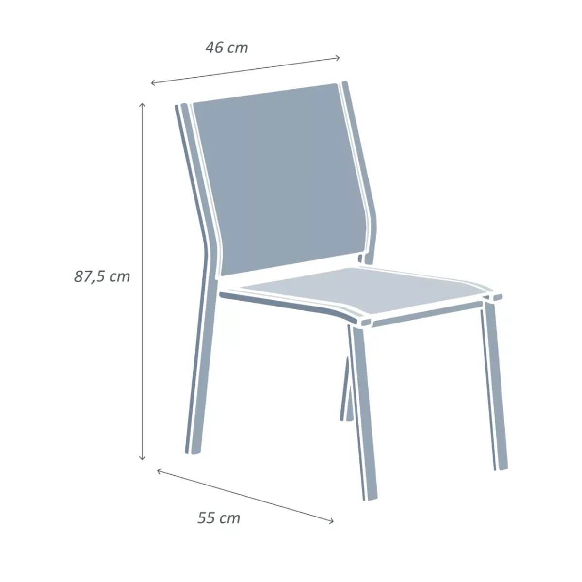 Discount Sedia da giardino impilabile Alluminio Murano Bianco/Tortora Sedie Da Giardino