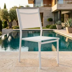 New Sedia da giardino impilabile Alluminio Murano Sedie Da Giardino