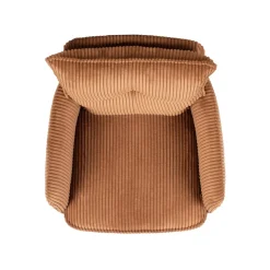 Sedia da pranzo girevole in velluto a coste (seduta 48 cm) Nuva Caramello