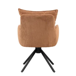 Sedia da pranzo girevole in velluto a coste (seduta 48 cm) Nuva Caramello