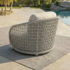 Discount Set da giardino effetto rattan e alluminio 5 posti 5 pezzi Riviera Salotto Da Giardino