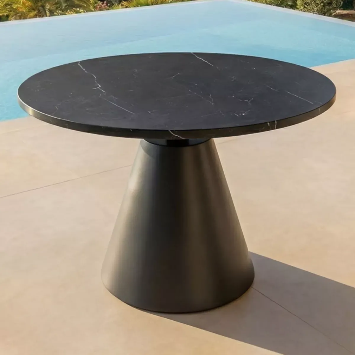 Clearance Set da giardino effetto rattan e alluminio 5 posti 5 pezzi Riviera Grigio Salotto Da Giardino
