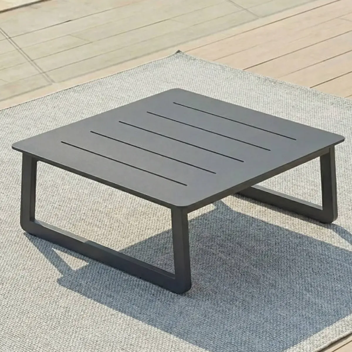 Best Set da giardino in alluminio 4 posti 4 pezzi Long Beach Grigio Salotto Da Giardino