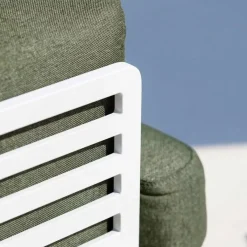 Sale Set da giardino in alluminio 3 pezzi Monte Carlo Bianco e verde rosmarino Salotto Da Balcone|Salotto Da Giardino
