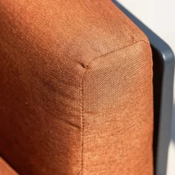 Clearance Set da giardino in alluminio 7 posti 6 pezzi Monte Carlo Grigio antracite e terracotta Salotto Da Giardino