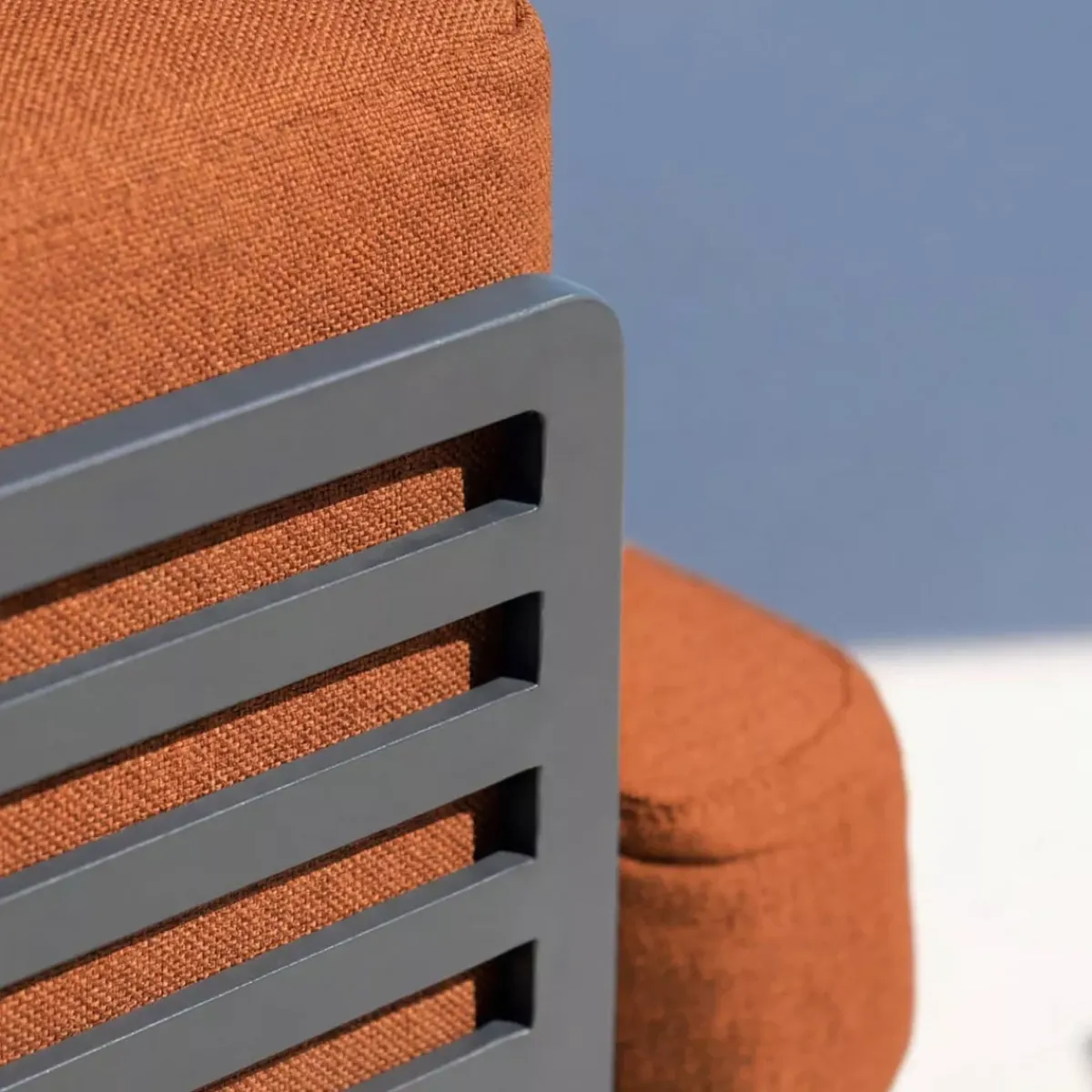 Discount Set da giardino in alluminio 8 posti 6 pezzi Monte Carlo Grigio antracite e terracotta Salotto Da Giardino