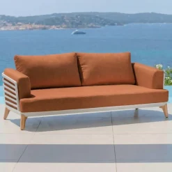 Online Set da giardino in alluminio 12 pezzi Monte Carlo Bianco e terracotta Salotto Da Giardino