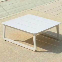 Clearance Set da giardino in alluminio 2 posti 3 pezzi Long Beach Bianco cenere e tortora Salotto Da Balcone|Salotto Da Giardino