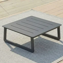 Set da giardino in alluminio 2 posti 3 pezzi Long Beach Grigio Salotto Da Balcone|Salotto Da Giardino