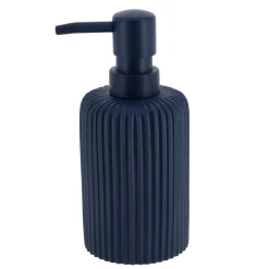 Set di accessori bagno in resina Striato Blu marino