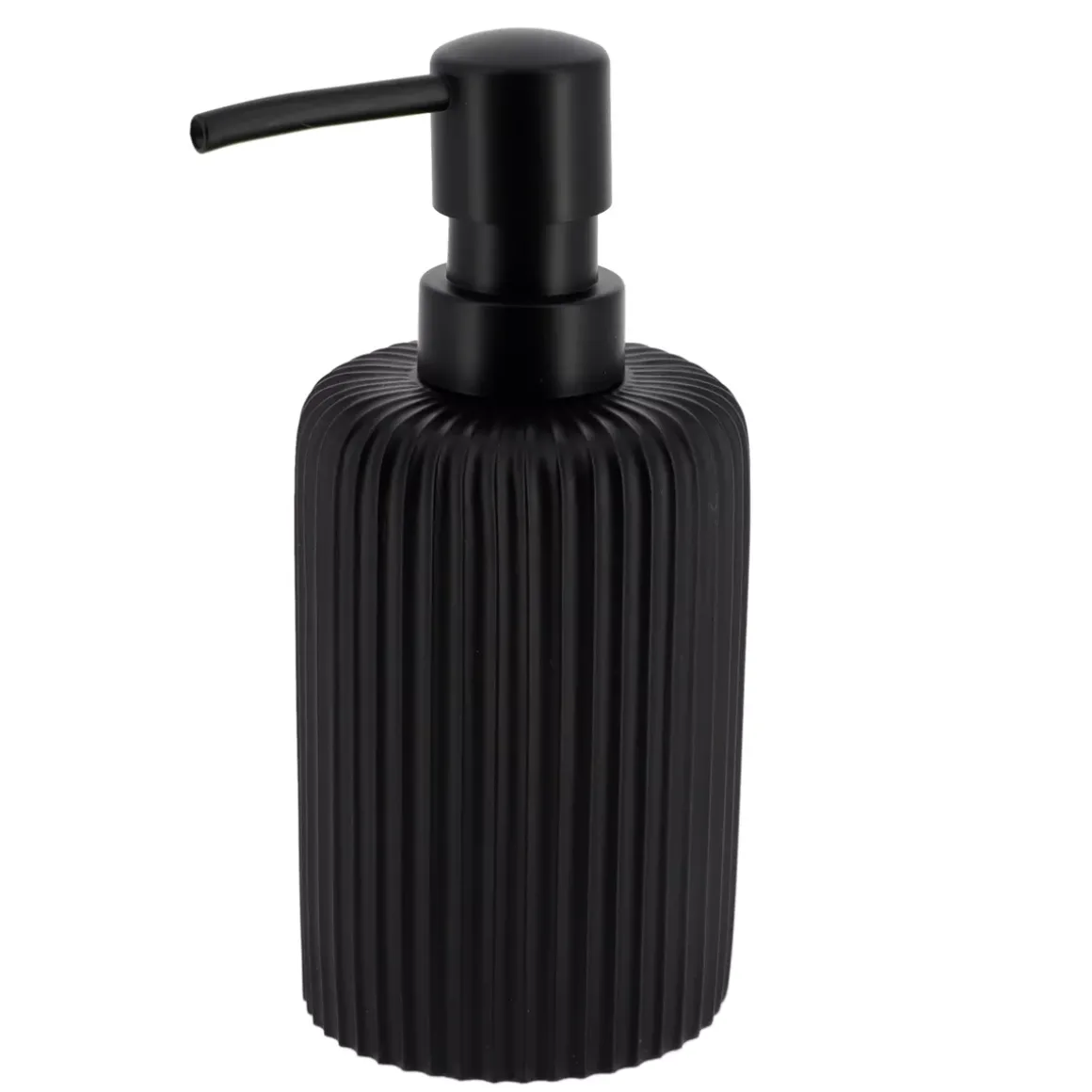 Set di accessori bagno in resina Strié Nero