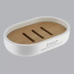 Set di accessori bagno Purebamboo Bianco