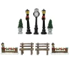 Set di 9 accessori (H12 cm) Arredo urbano per villaggio