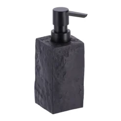 Set di accessori per il bagno effetto pietra Nero